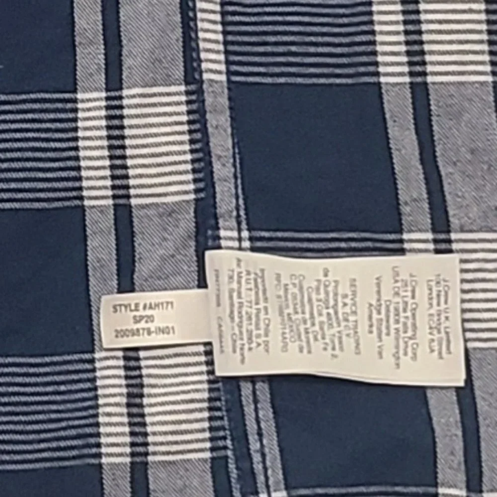 J. Crew Men's Plaid Long Sleeve Button Down Shirt SU